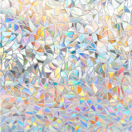 ADD.HERES Colorful Rainbow Laser Privacy Window Film Static Cling