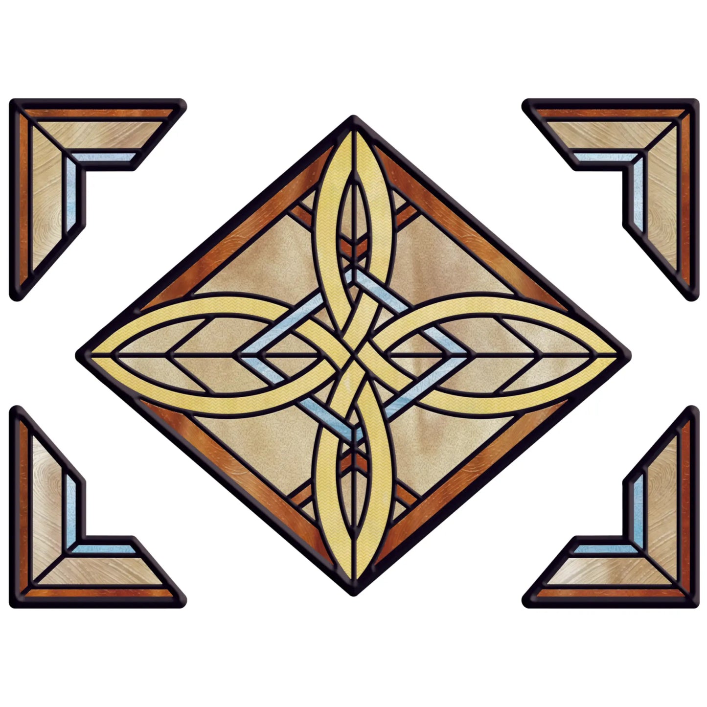 ADD.HERES Aurora's Knot 3D Stained Glass Window Film Static Cling