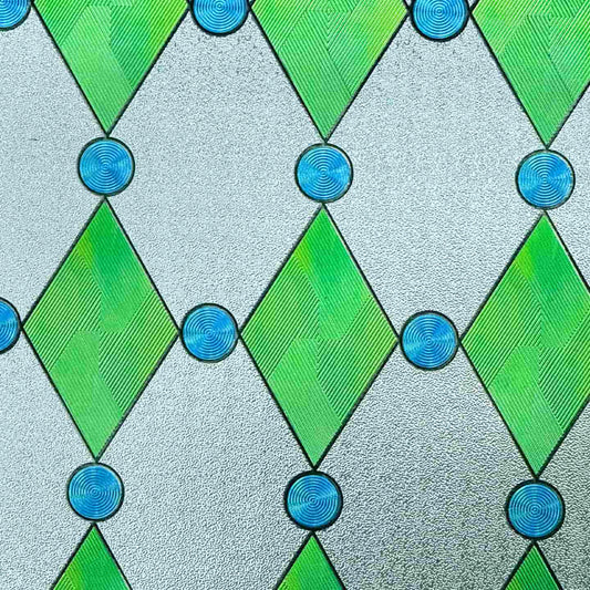 ADD.HERES Diamond Lattice 3D Stained Glass Window Film Static Cling