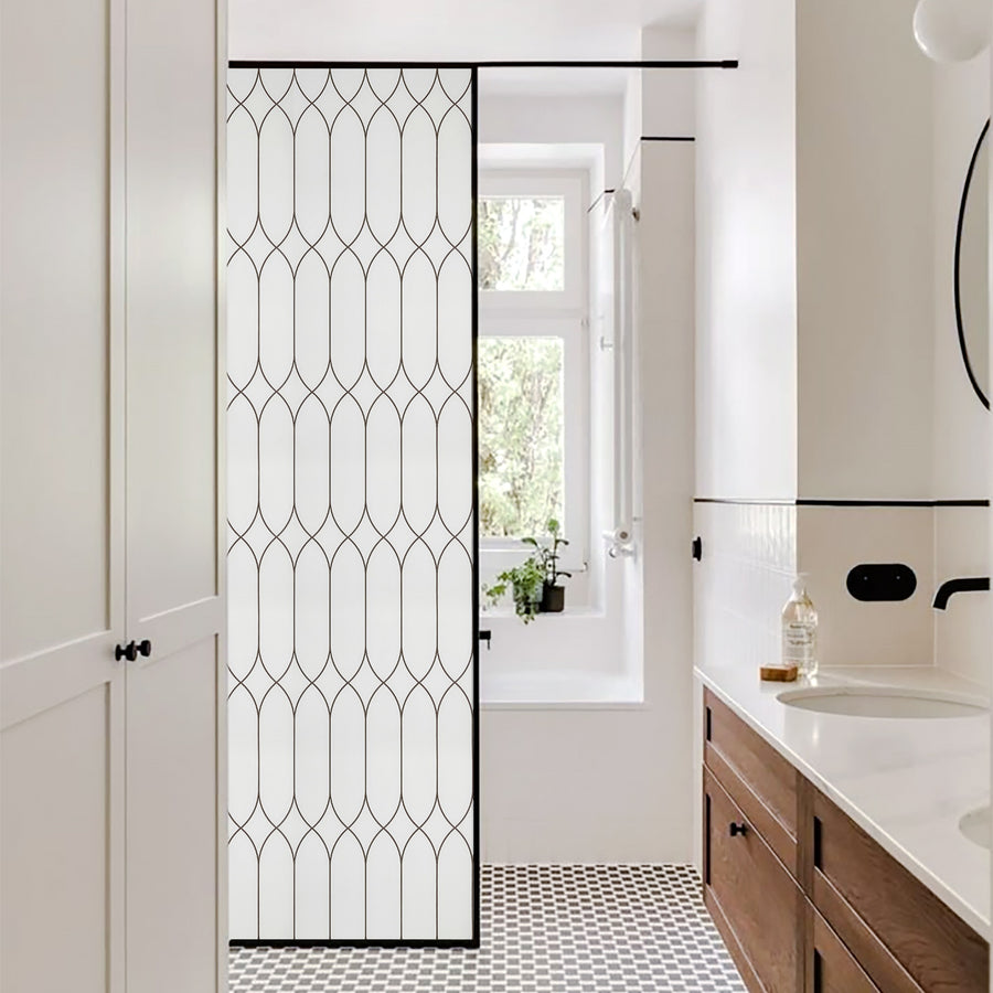 Shower glass privacy window film