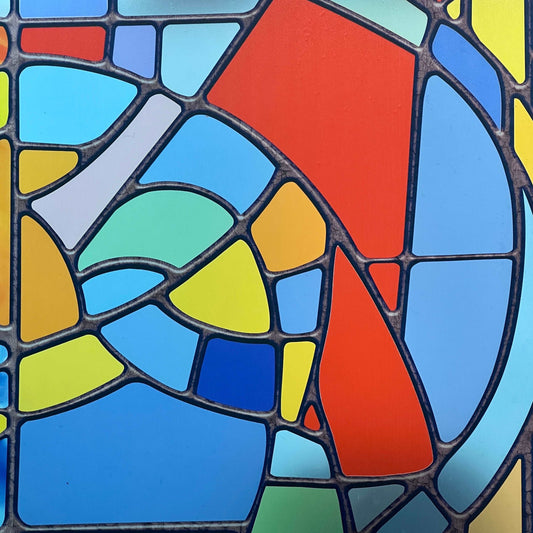 ADD.HERES Picasso 3D Stained Glass Window Film Static Cling