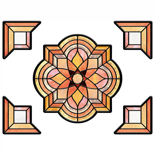 ADD.HERES Spessart 3D Stained Glass Window Film Static Cling