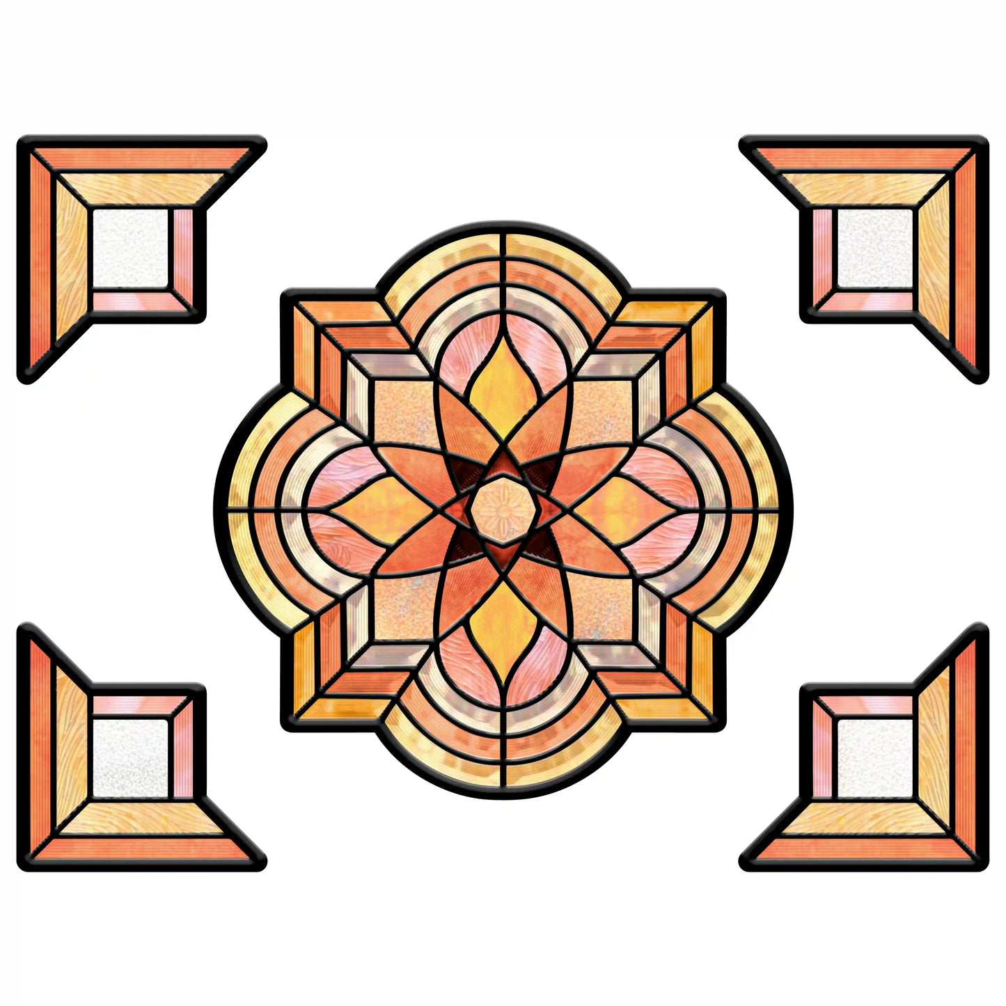 ADD.HERES Spessart 3D Stained Glass Window Film Static Cling