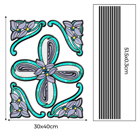 ADD.HERES Whisper 3D Stained Glass Window Film Static Cling