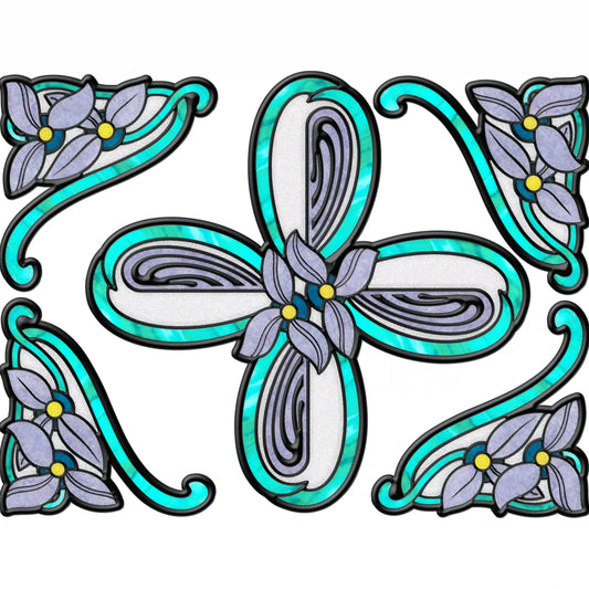 ADD.HERES Whisper 3D Stained Glass Window Film Static Cling