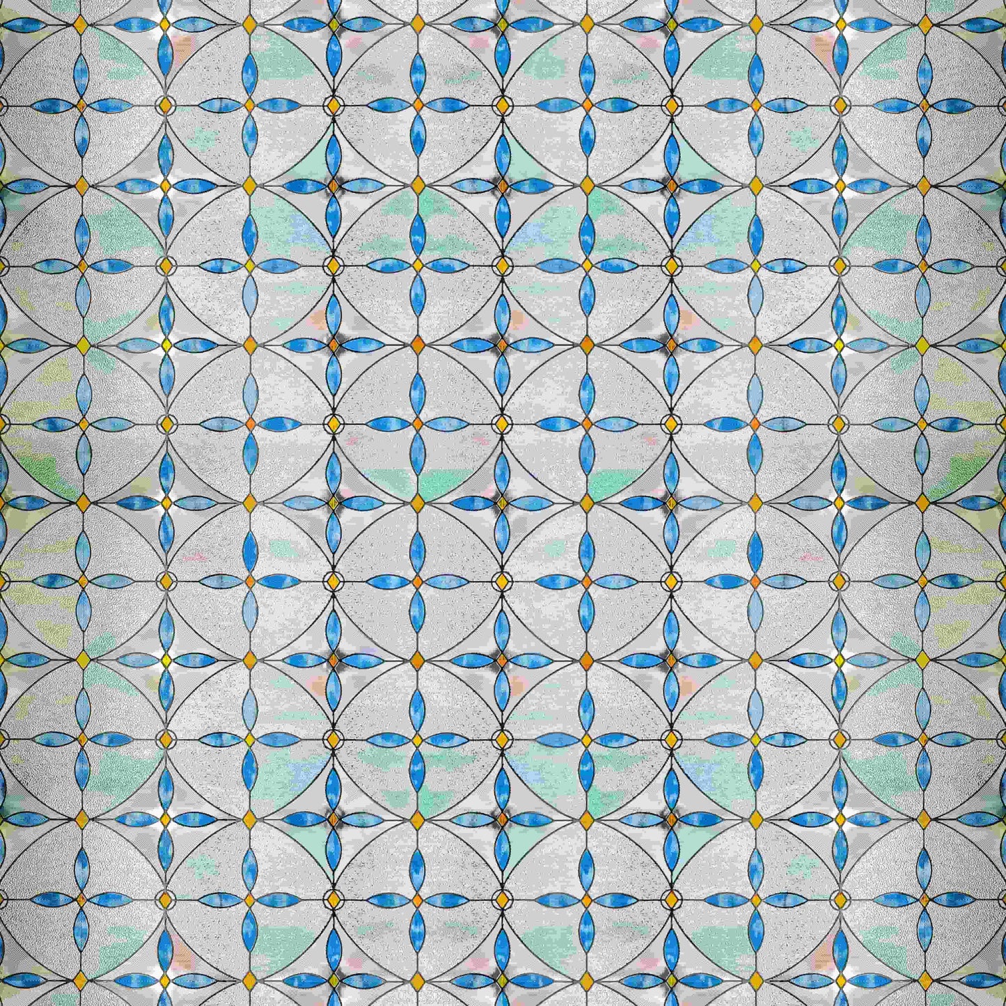 ADD.HERES Blue Tears 3D Stained Glass Window Film Static Cling