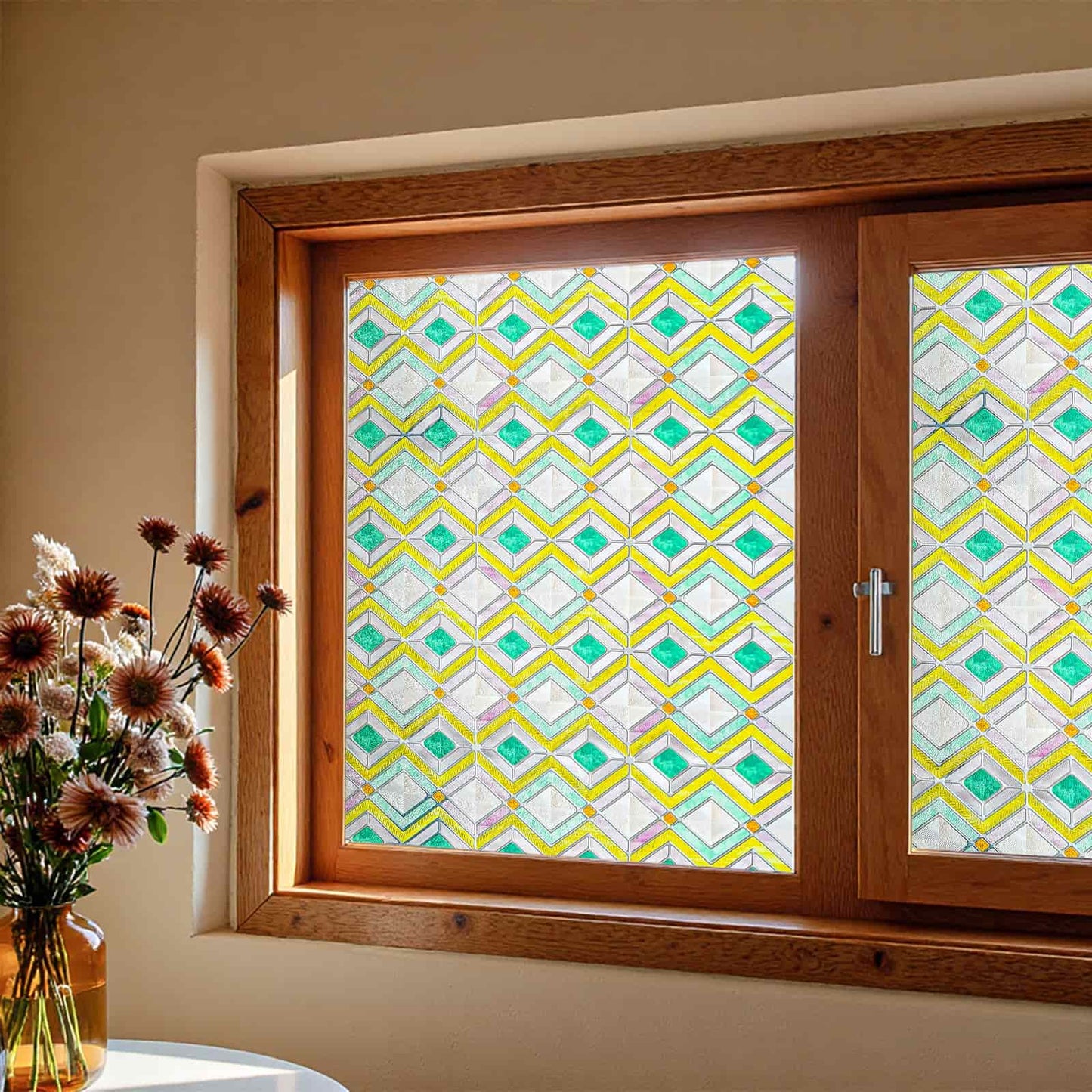 ADD.HERES Budapest 3D Stained Glass Window Film Static Cling