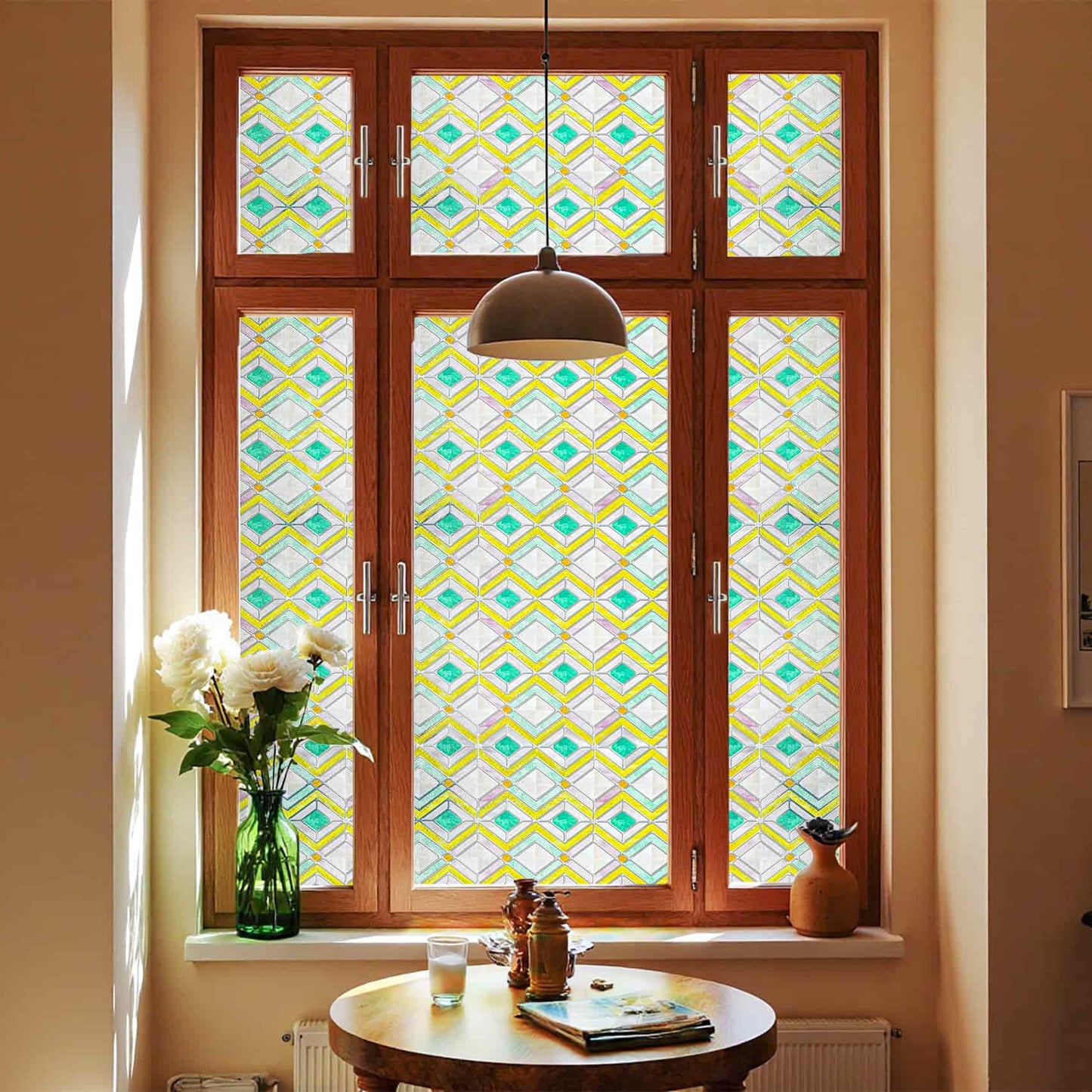 ADD.HERES Budapest 3D Stained Glass Window Film Static Cling