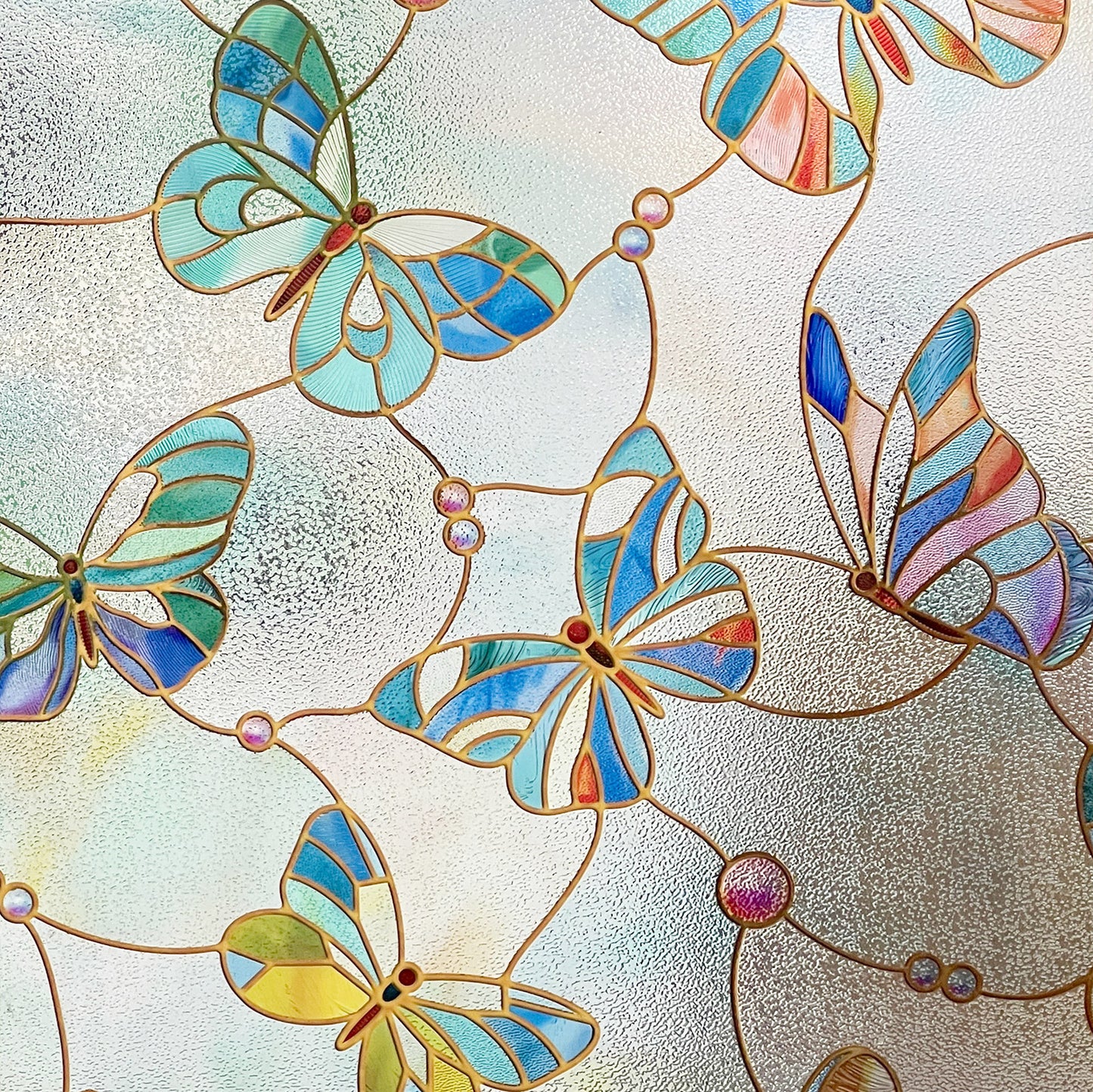 ADD.HERES Butterfly 3D Stained Glass Window Film Static Cling