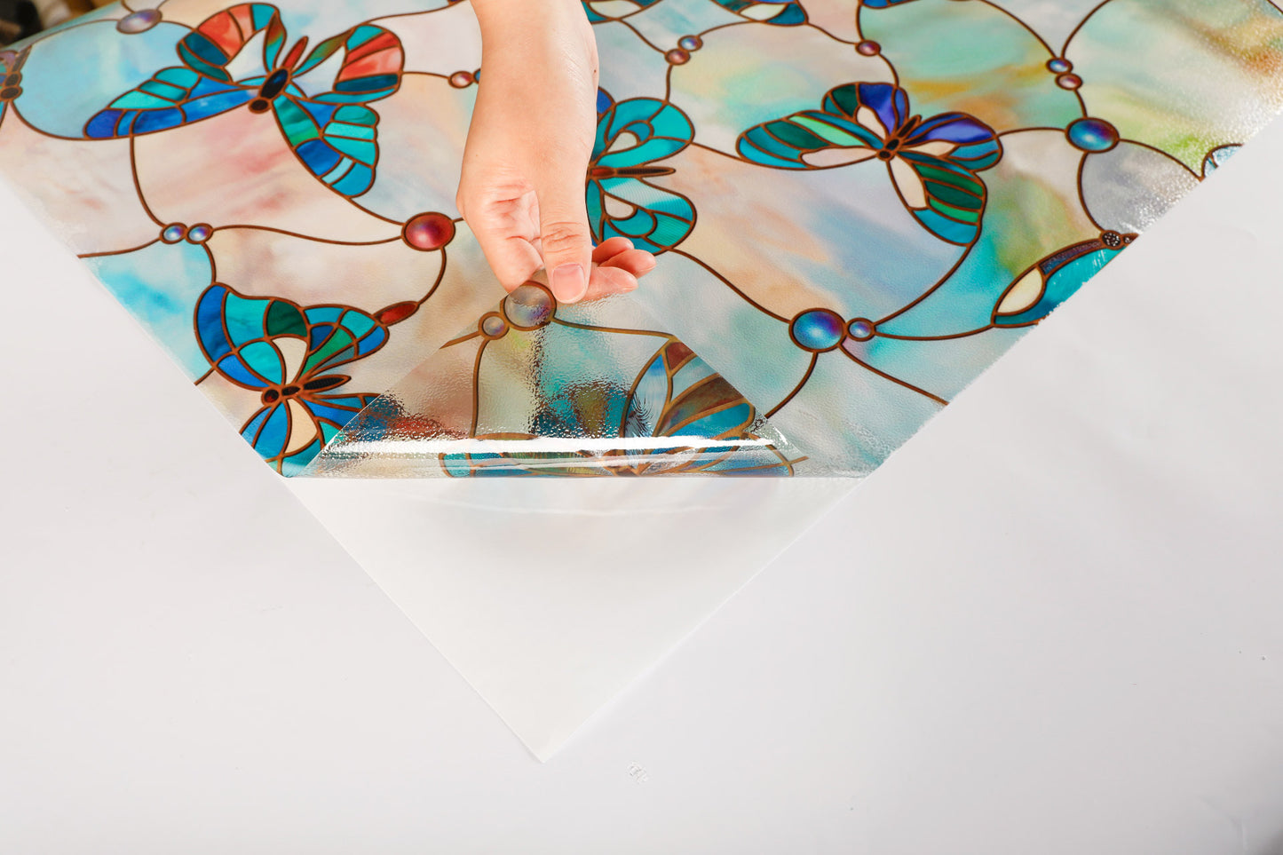 ADD.HERES Butterfly 3D Stained Glass Window Film Static Cling