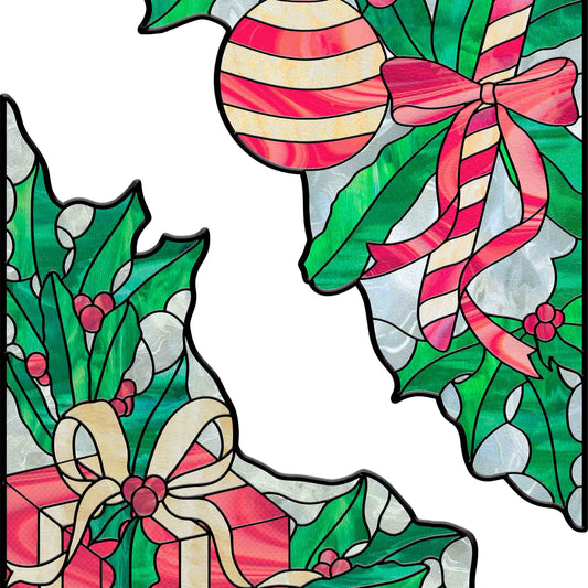 ADD.HERES Christmas Gifts 3D Stained Glass Window Film Static Cling