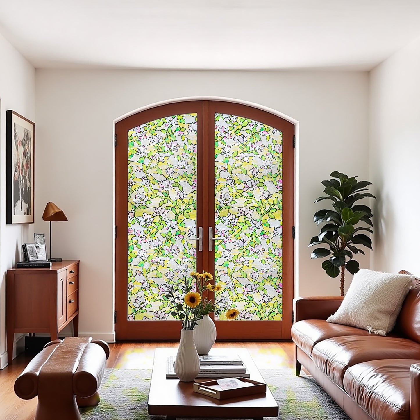 ADD.HERES Ella Dream 3D Stained Glass Window Film Static Cling