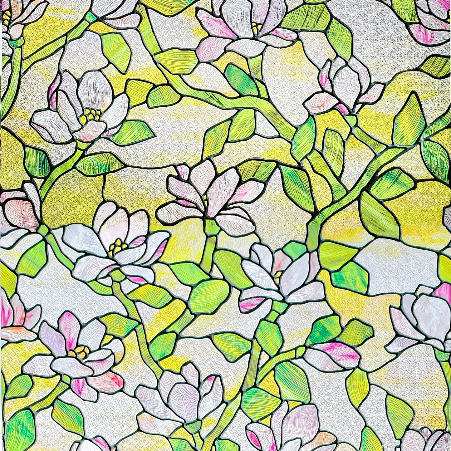 ADD.HERES Ella Dream 3D Stained Glass Window Film Static Cling