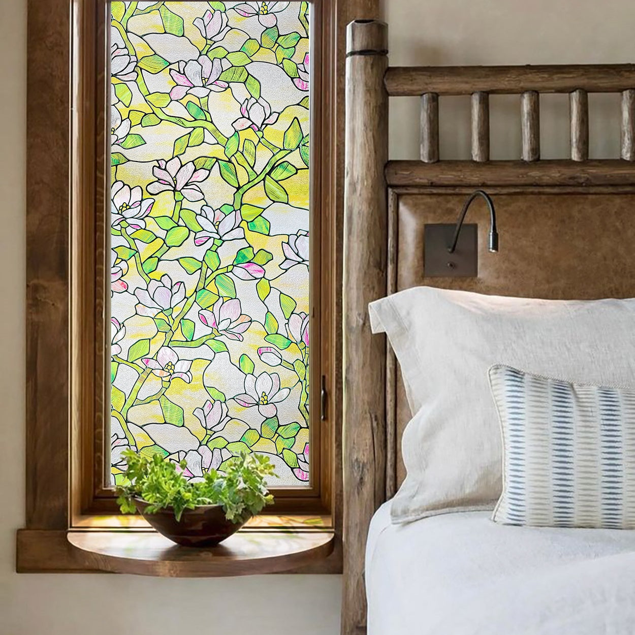 ADD.HERES Ella Dream 3D Stained Glass Window Film Static Cling