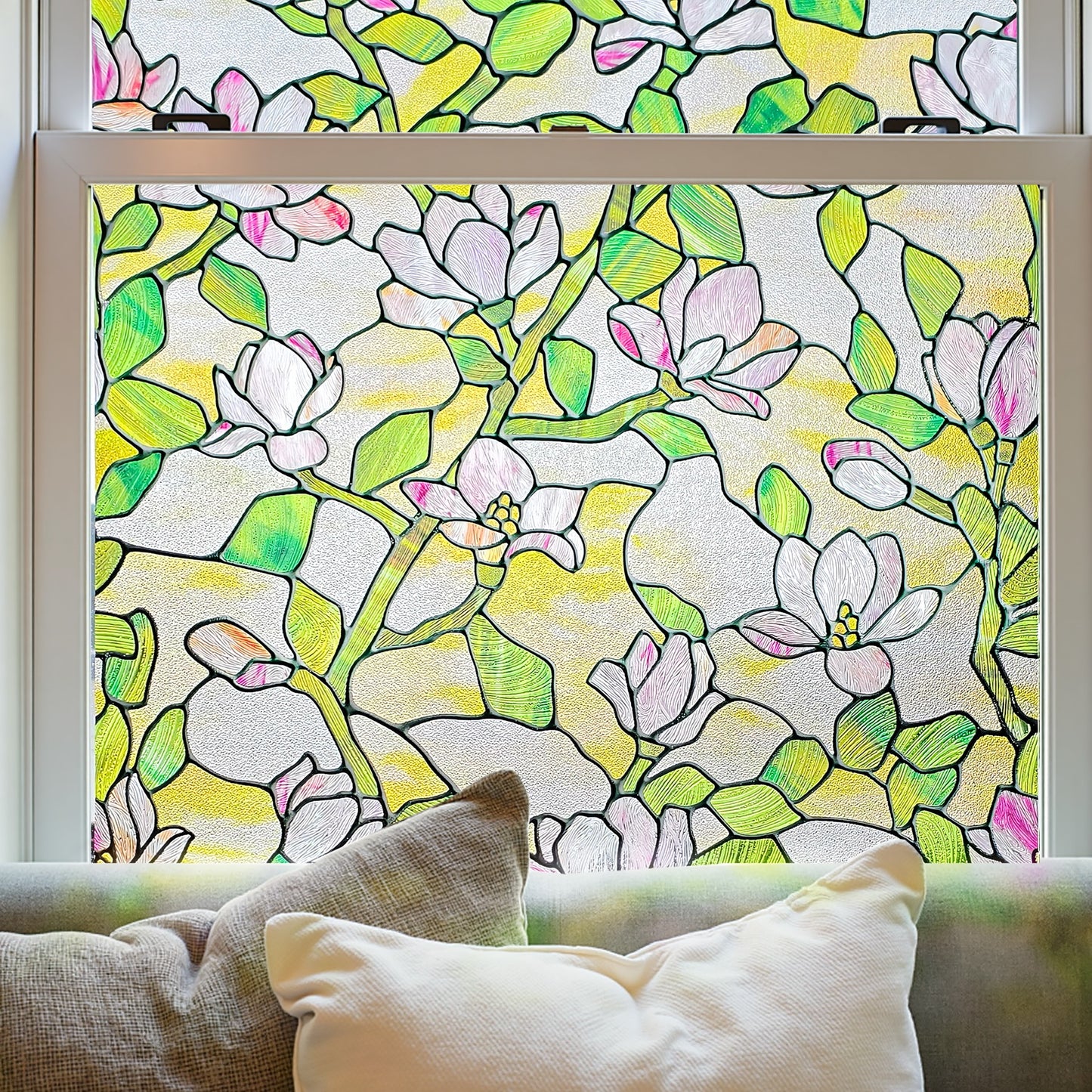 ADD.HERES Ella Dream 3D Stained Glass Window Film Static Cling