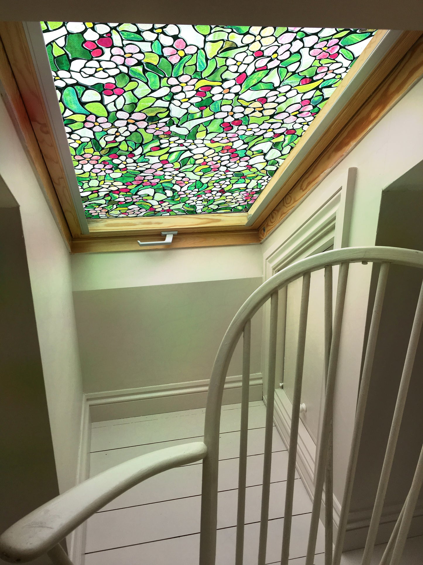 ADD.HERES Blossomray 3D Stained Glass Window Film Static Cling
