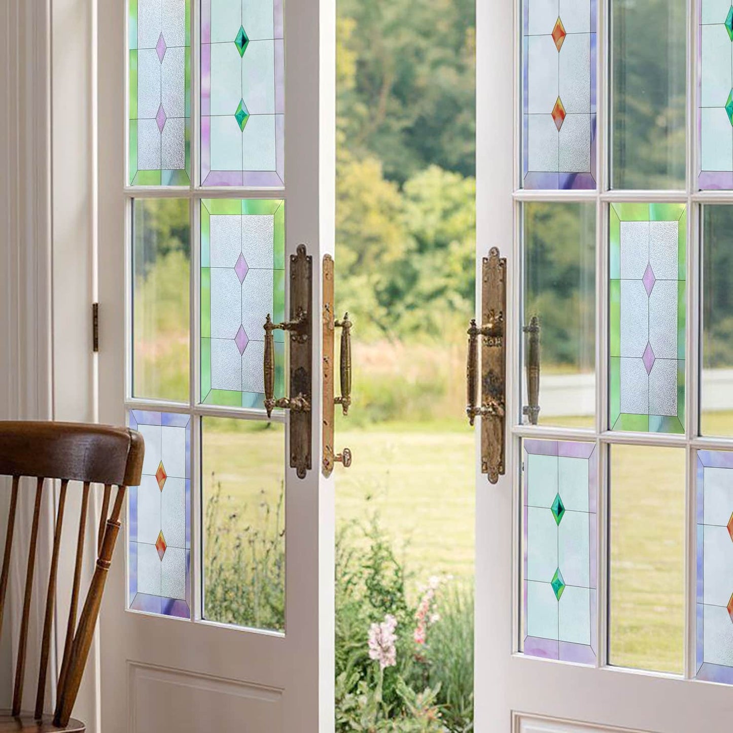 ADD.HERES French Dream 3D Stained Glass Window Film Static Cling