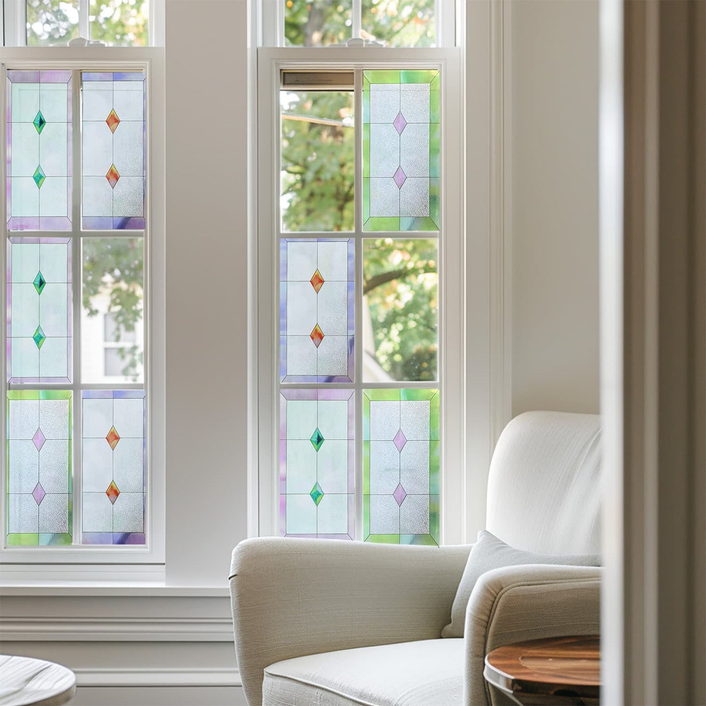ADD.HERES French Dream 3D Stained Glass Window Film Static Cling