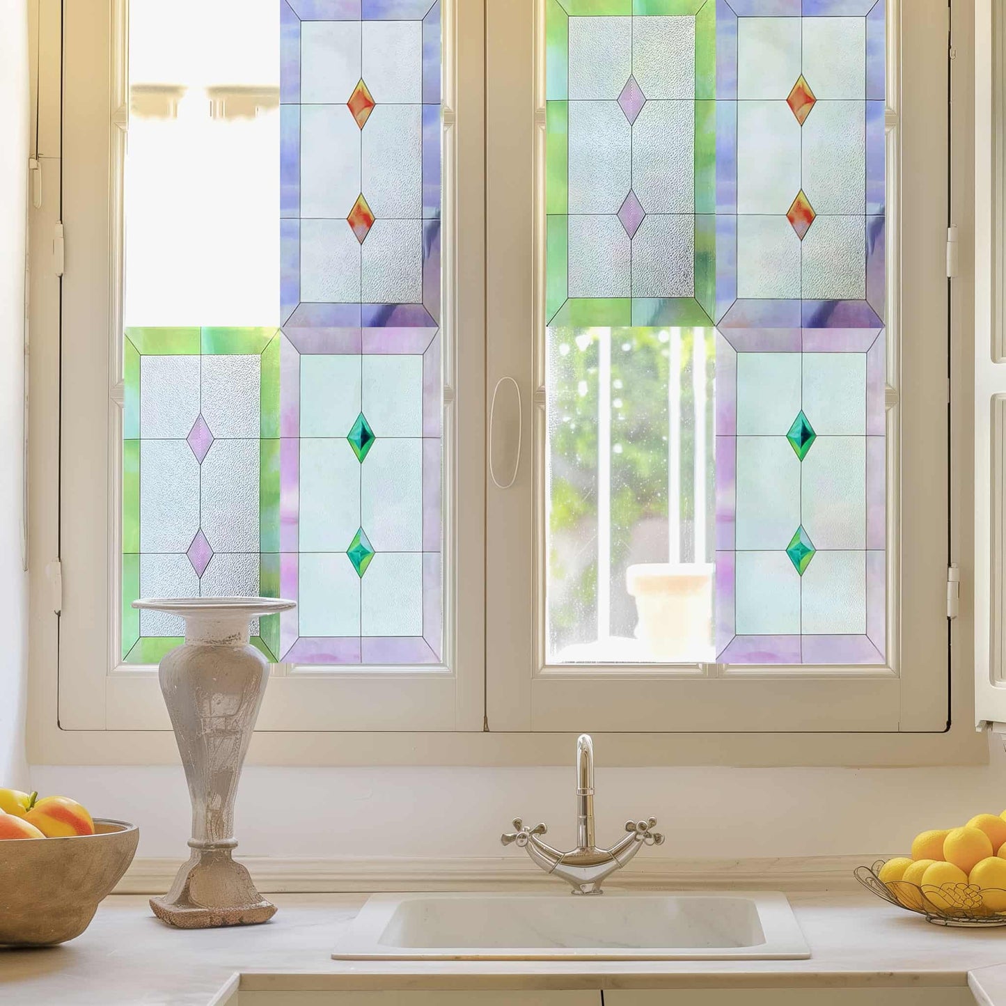 ADD.HERES French Dream 3D Stained Glass Window Film Static Cling