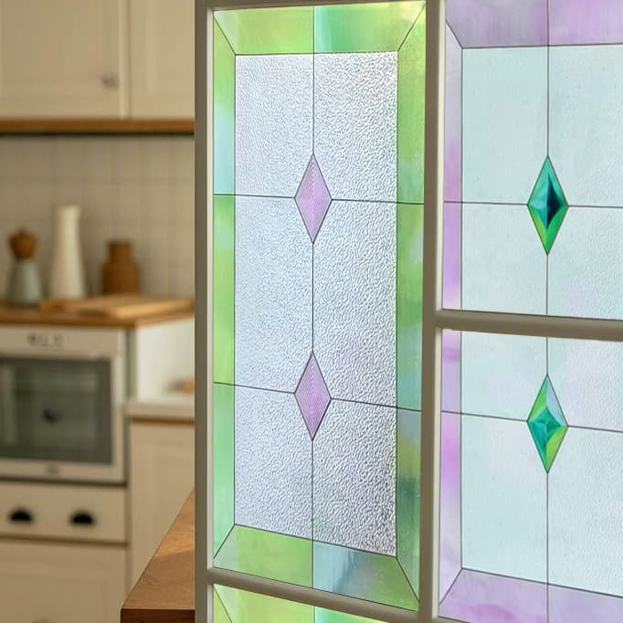 ADD.HERES French Dream 3D Stained Glass Window Film Static Cling
