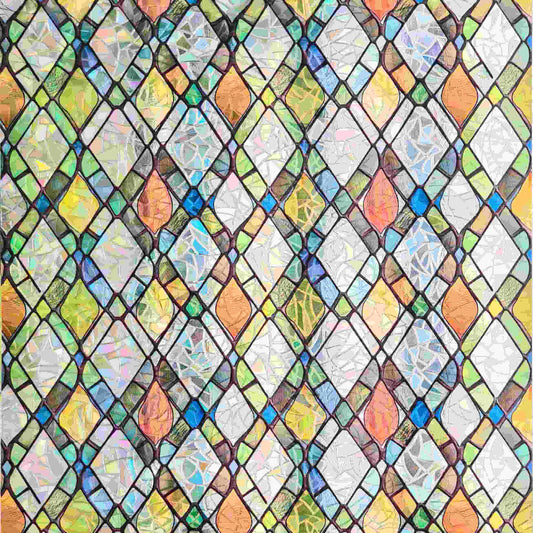 ADD.HERES Rainbow Crystal Shards 3D Stained Glass Window Film Static Cling