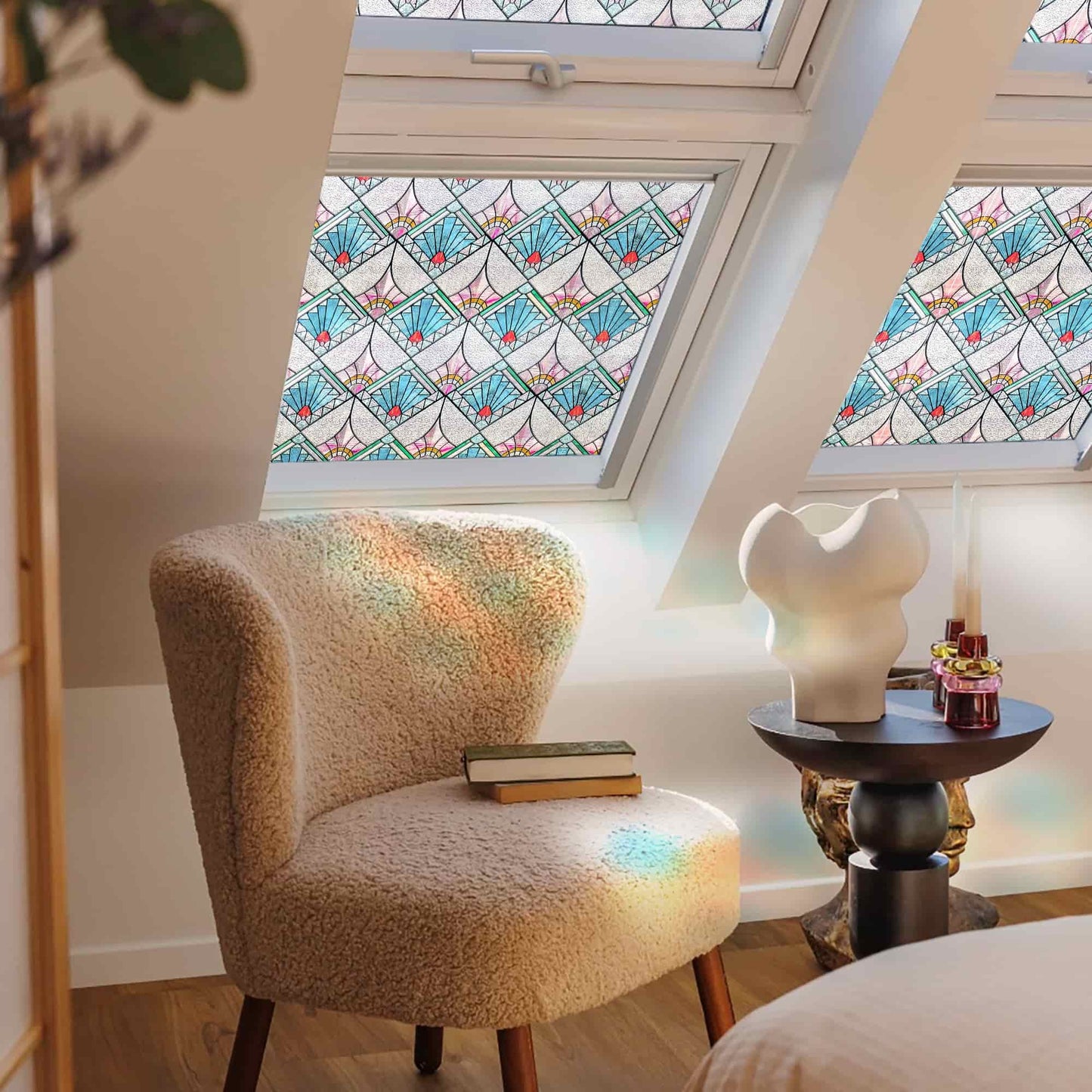 ADD.HERES Refractive Narrative 3D Stained Glass Window Film Static Cling