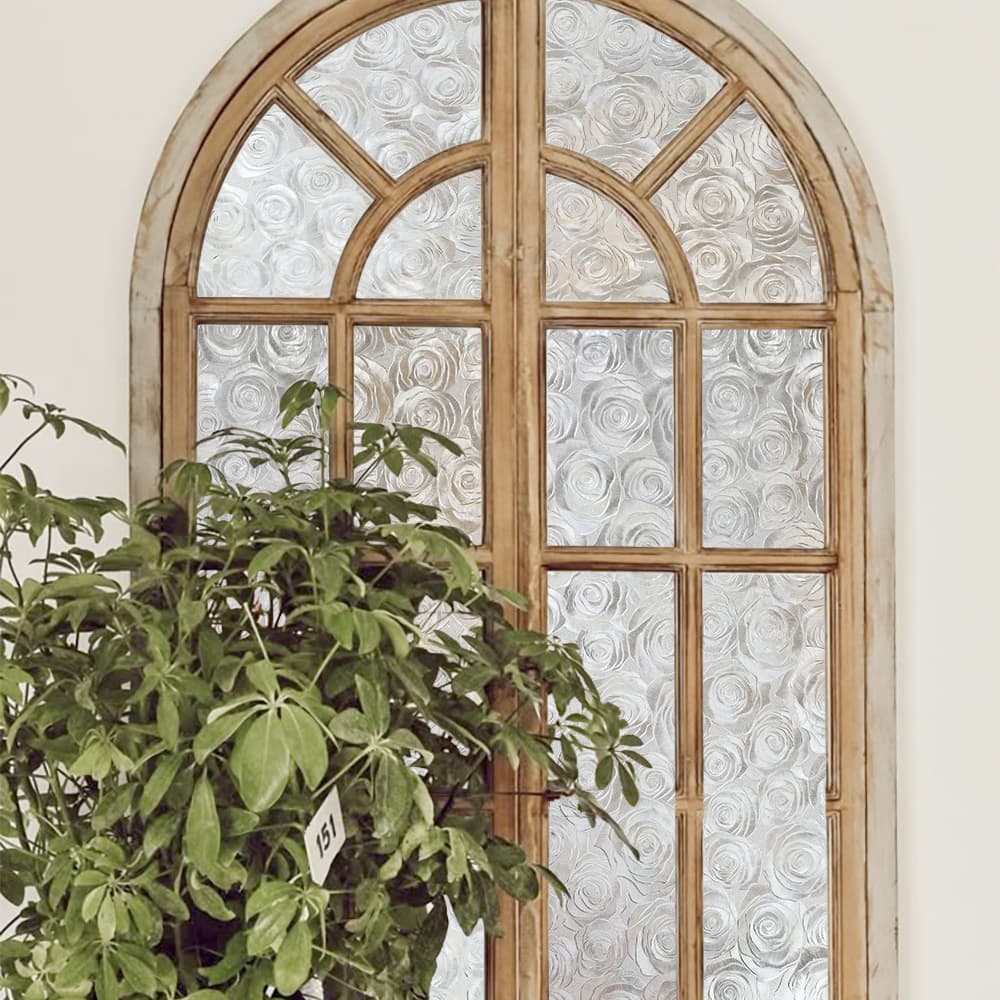 ADD.HERES Sea of Flowers 3D Stained Glass Window Film Static Cling