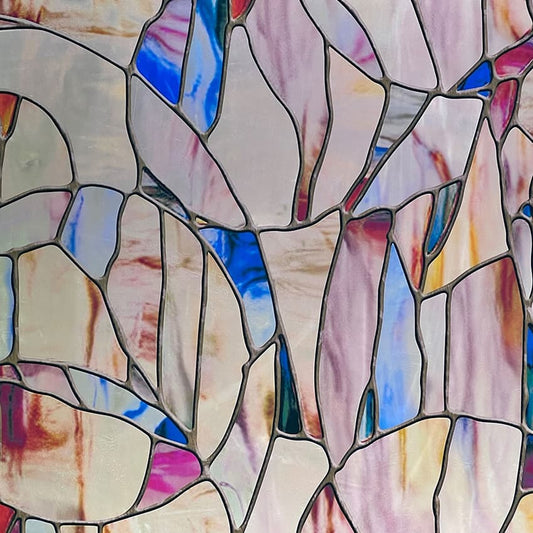 ADD.HERES Spiral 3D Stained Glass Window Film Static Cling