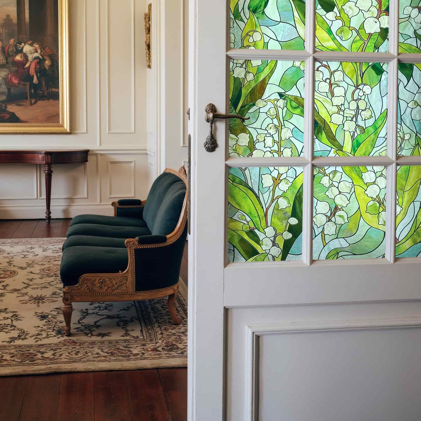 ADD.HERES Linglan 3D Stained Glass Window Film Static Cling