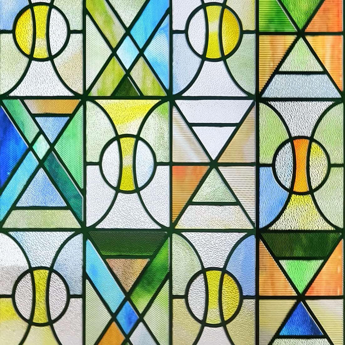 ADD.HERES Time Hourglass 3D Stained Glass Window Film Static Cling