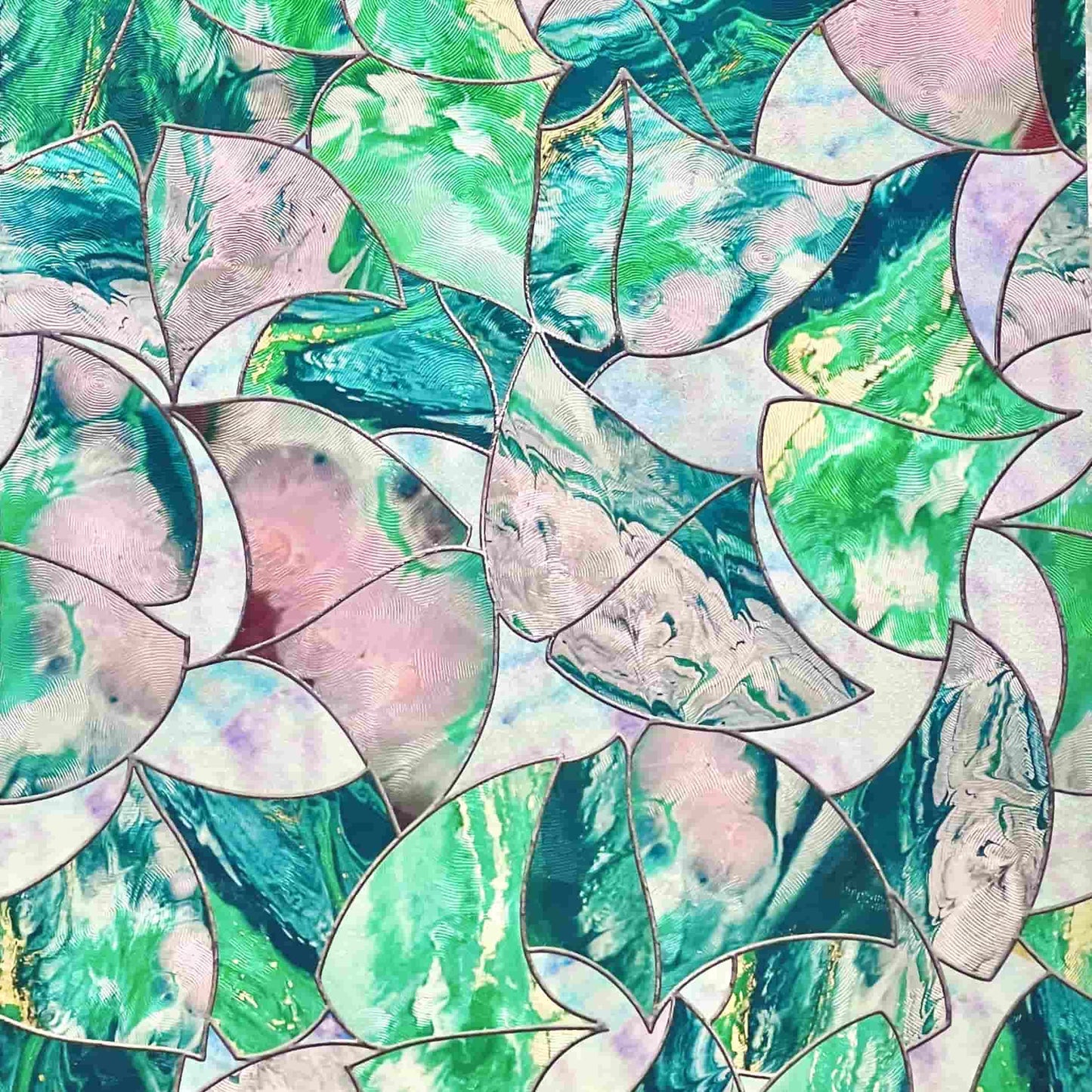 ADD.HERES Whispering Dreams 3D Stained Glass Window Film Static Cling