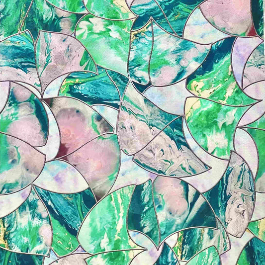 ADD.HERES Whispering Dreams 3D Stained Glass Window Film Static Cling