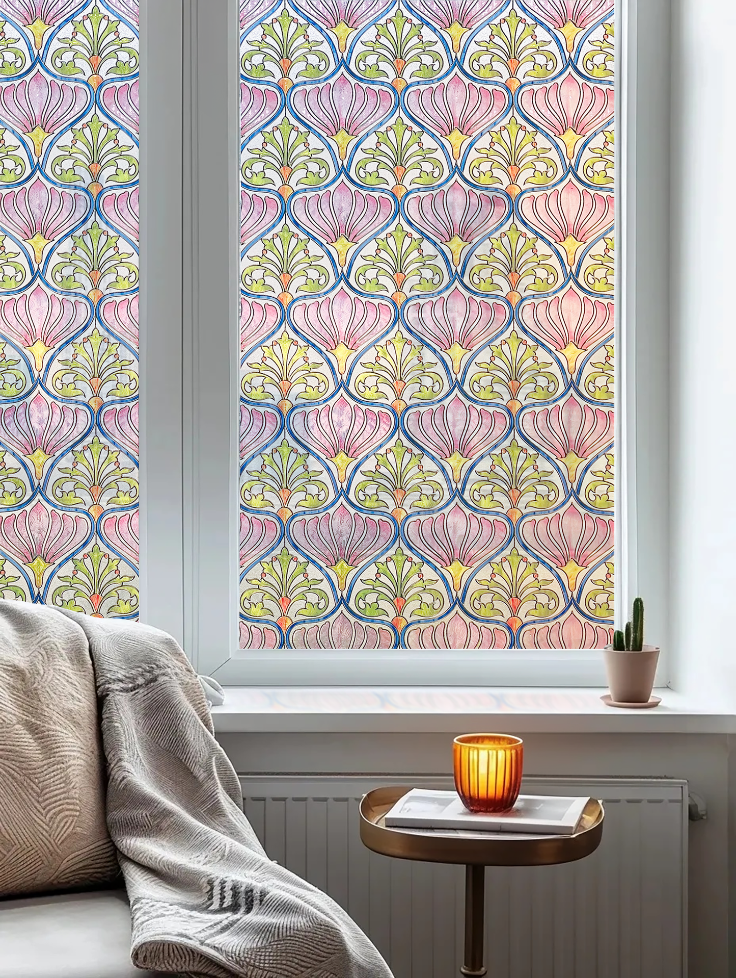 ADD.HERES Daisy 3D Stained Glass Window Film Static Cling