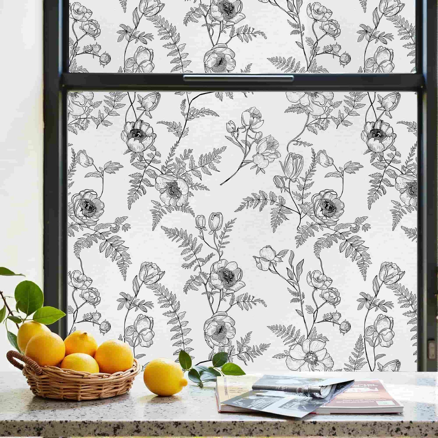 ADD.HERES White Night Creeping 3D Stained Glass Window Film Static Cling