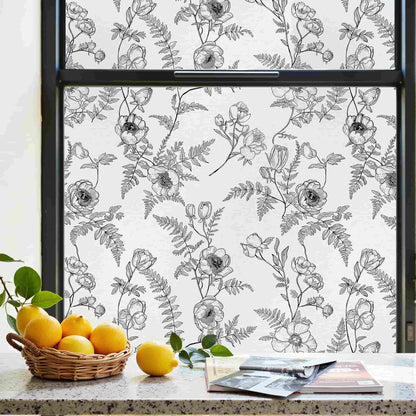 ADD.HERES White Night Creeping 3D Stained Glass Window Film Static Cling