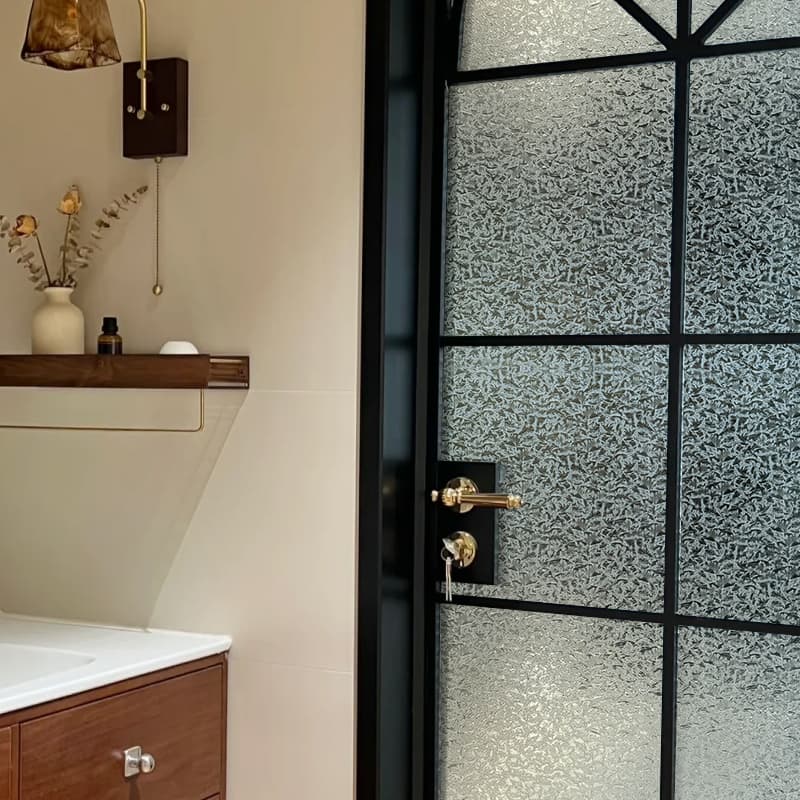 ADD.HERES Seawaves 3D Stained Glass Window Film Static Cling