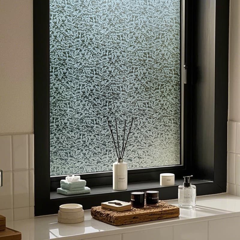 ADD.HERES Seawaves 3D Stained Glass Window Film Static Cling