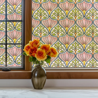 ADD.HERES Daisy 3D Stained Glass Window Film Static Cling