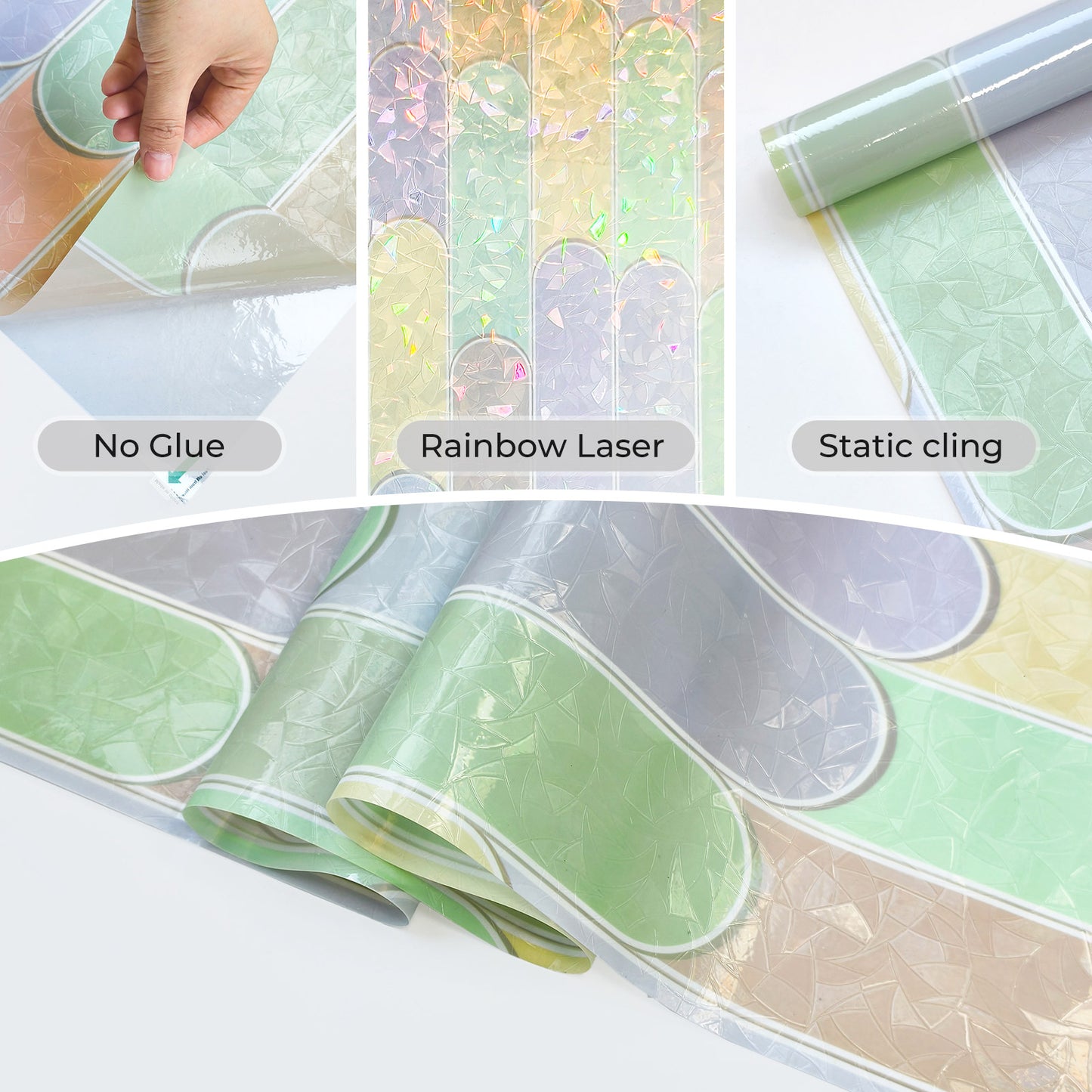 ADD.HERES Laser Macaron Decorative & Privacy Window Film
