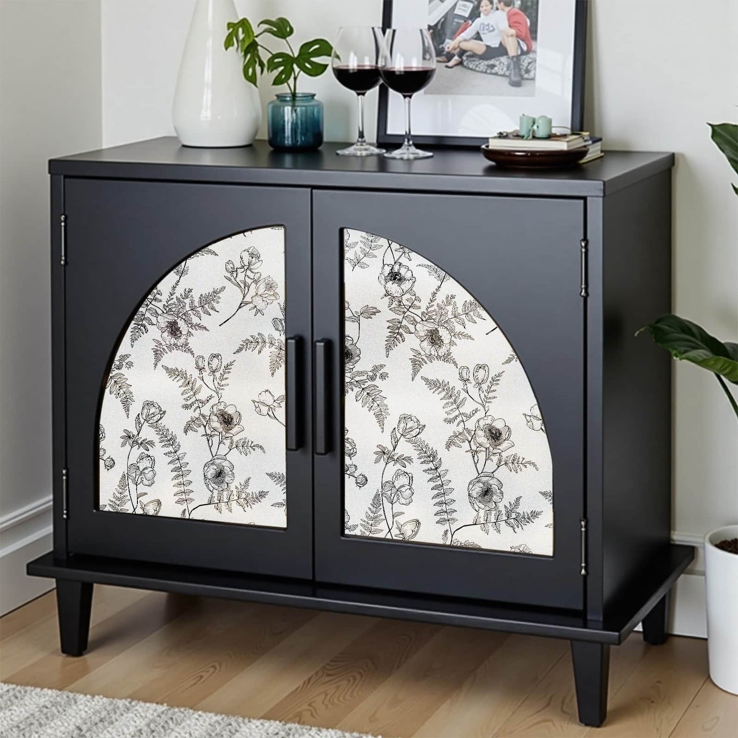 ADD.HERES White Night Creeping 3D Stained Glass Window Film Static Cling