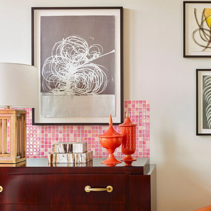ADD.HERES Pink Morocco Peel and Stick Backsplash Self-Adhesive 5 Sheets
