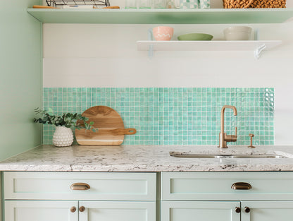 ADD.HERES Mosaic Ocean Sapphire Peel and Stick Backsplash Self-Adhesive 5 Sheets