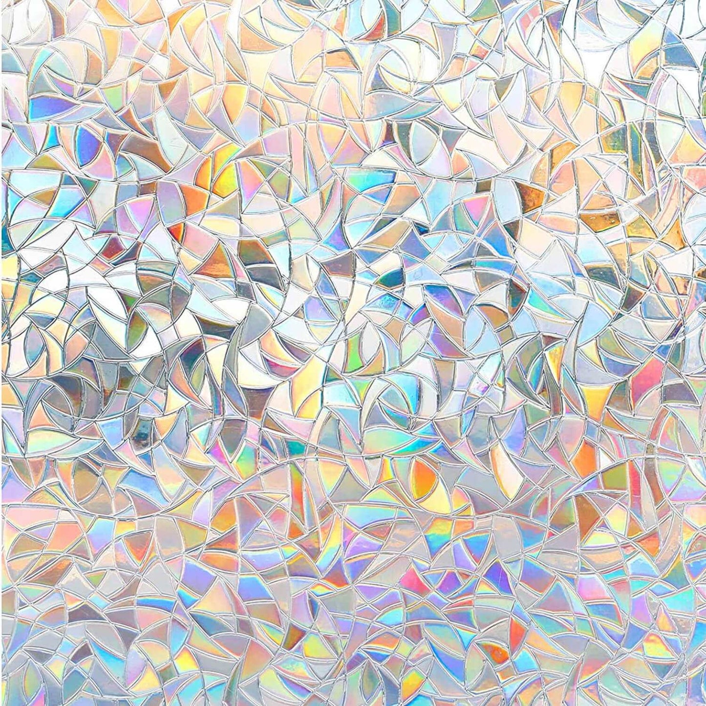 ADD.HERES Colorful Rainbow Laser Privacy Window Film Static Cling
