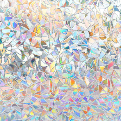 ADD.HERES Colorful Rainbow Laser Privacy Window Film Static Cling
