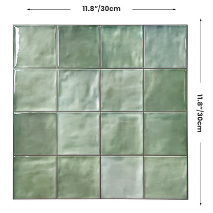 ADD.HERES Spring Moss Green Peel and Stick Backsplash Self-Adhesive 5 Sheets