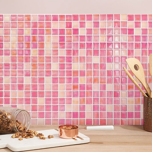 ADD.HERES Pink Morocco Peel and Stick Backsplash Self-Adhesive 5 Sheets