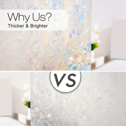 ADD.HERES Colorful Rainbow Laser Privacy Window Film Static Cling
