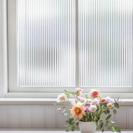 ADD.HERES Reeded Glass Window Film Static Cling