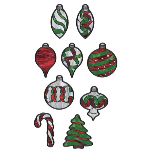 ADD.HERES Christmas Light Ball 3D Stained Glass Window Film Static Cling