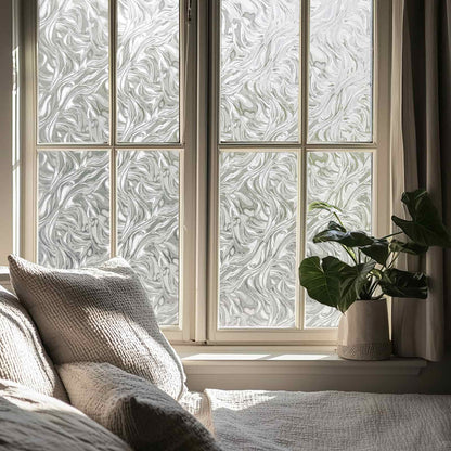 ADD.HERES Ocean Current 3D Stained Glass Window Film Static Cling